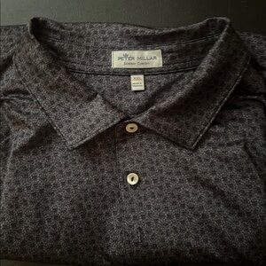 Peter Millar Charcoal Patterned Polo